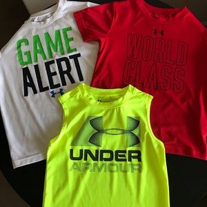 Under Armour Boys Heat Gear Tees Bundle Size 5